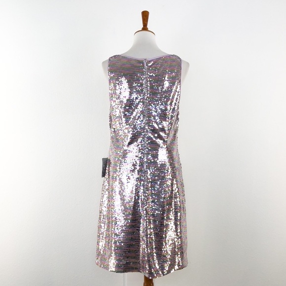 Vince Camuto Pink Sequin Sleeveless Sheath Dress - Picture 4 of 7